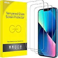 JETech Película de Vidro Temperado de Cobertura Total para iPhone 16e 2025, iPhone 13/13 Pro 6,1 Polegadas, 9H Protetor de Tela Caso-Amigável, HD Transparente, Pacote com 3
