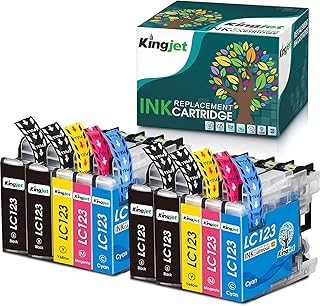 KINGJET LC123 for Brother LC123 LC-123 Ink Cartridges Multipack for MFC-J4510DW MFC-J470DW MFC-J6920DW MFC-J6520DW MFC-J6720DW MFC-J4410DW MFC-J4610 MFC-J4710DW MFC-J4110DW DCP-J132W DCP-J152W