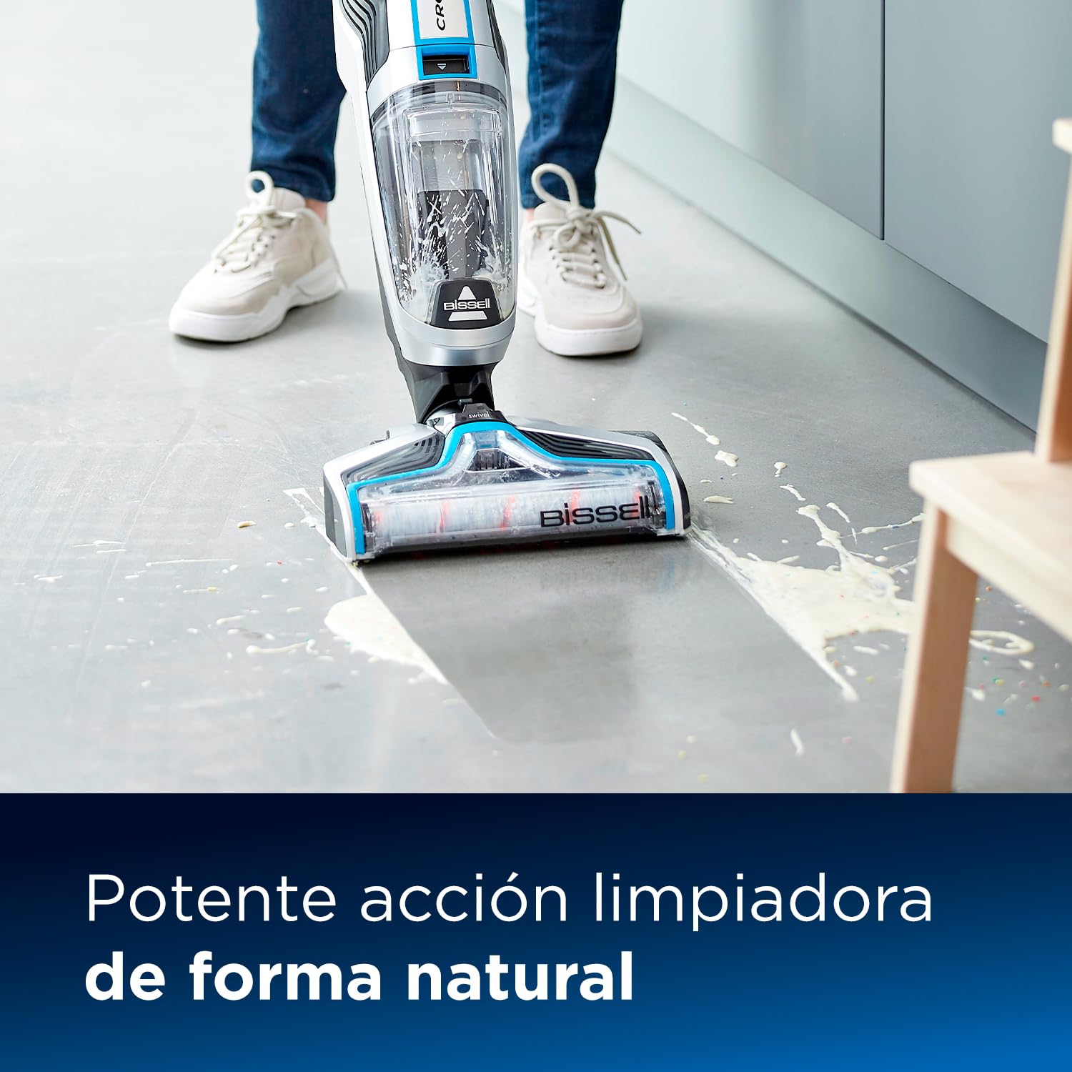 Bissell 1 CrossWave Kit Original, Solución de Limpieza Suelos 2 x 1 L x Cepillo multisuperficie x Filtro, 2815, Mix