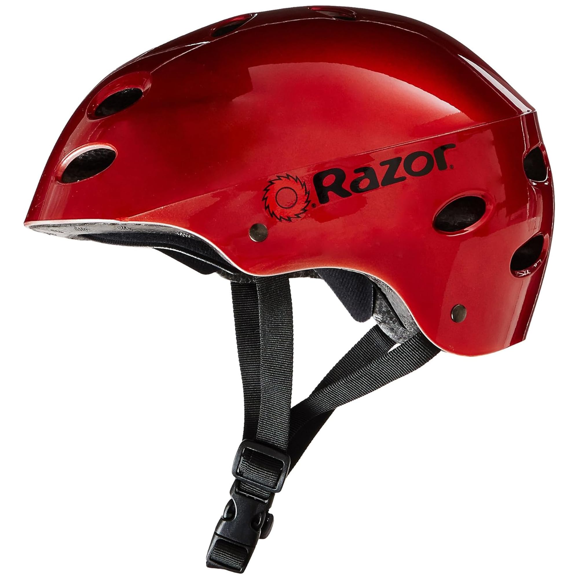 Razor V-17 Youth Multi-Sport Helmet - CPSC Approved Kid’s Helmet with Adjustable Strap - Durable Helmet with Foam Padding for Biking, Skating, and Other Outdoor Sports