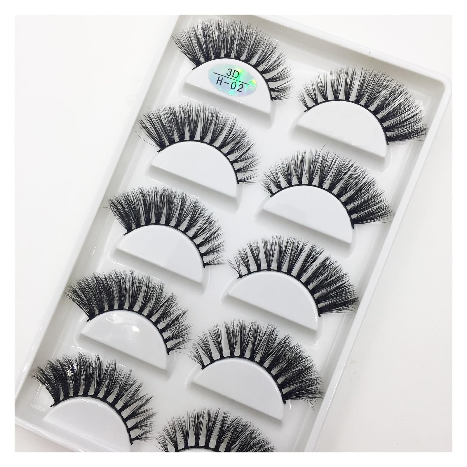 UAMOU 16 stylów 10/50 pudełek 3D rzęsy z norek naturalny krzyż sztuczne rzęsy długi niechlujny makijaż rzęsy Faux Cils Maquillaje Cheerfully (Color : 5Pairs H 16, Size : 100 Boxes 500Pairs)