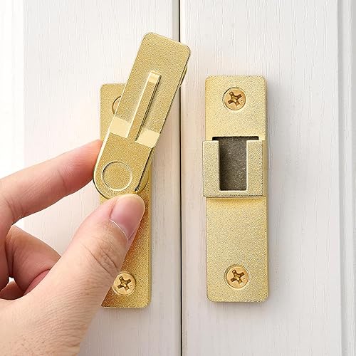 Cerradura de puerta de granero abatible de 180 grados, cerraduras doradas resistentes para puerta, cerradura de cerrojo de seguridad para puerta,