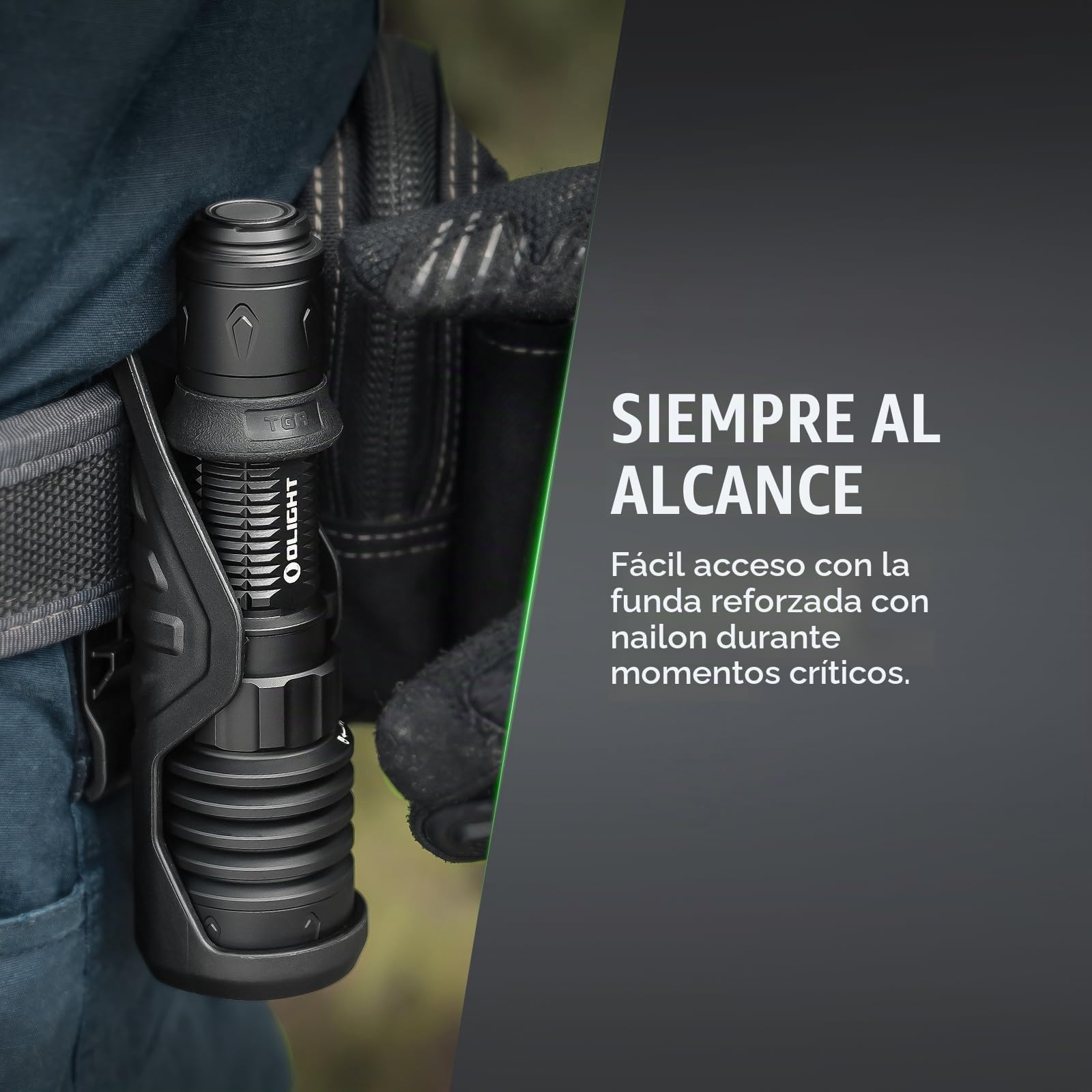 OLIGHT Warrior X 4 Linterna Potente Táctica Recargable 2600 LM 630M | Carga Mediante USB-C, Incluye Funda de Cuero, Resistente al Agua IPX8, Para Actividades al Aire Libre, Campismo y Cacería
