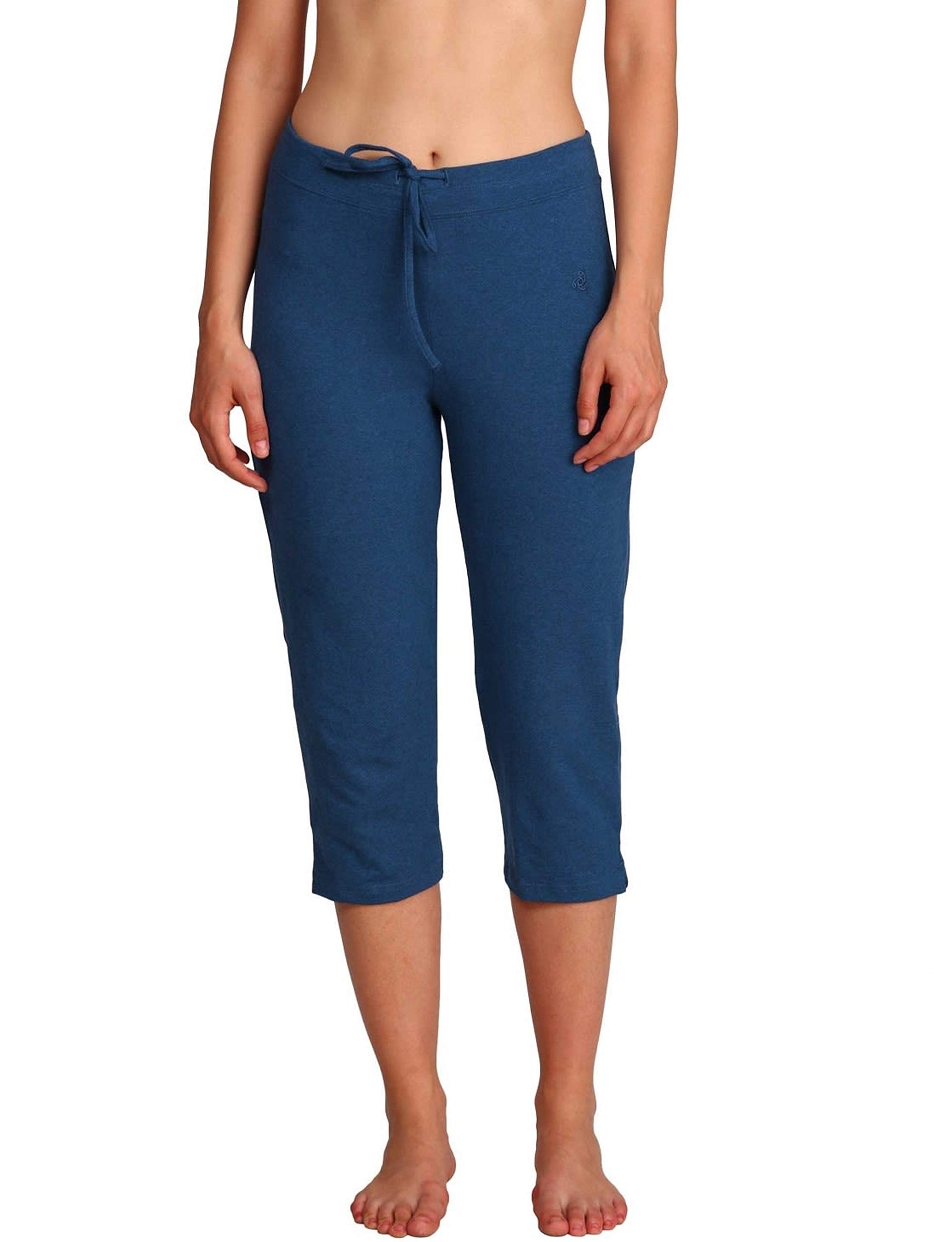 jockey 1300 Women's Super Combed Cotton Elastane Stretch Slim Fit Printed Capri with Side Pockets-picture-43