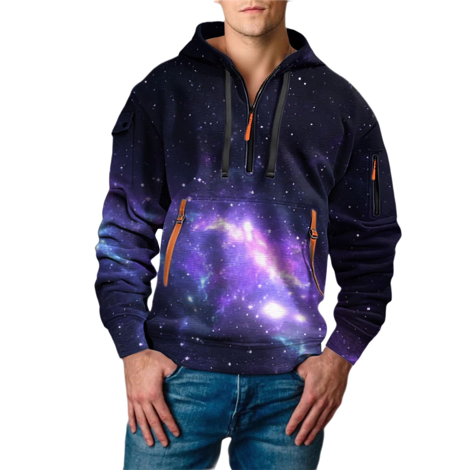 Sudaderas con Capucha Corta Sudadera Y Cremallera De Un para Hombre, Estilo Casual Deportivo, Bolsillos. Tallas S A 5XL. Boxeo Hombre (Black, XL) Chaqueta Ropa Playa Moda Entrenamiento