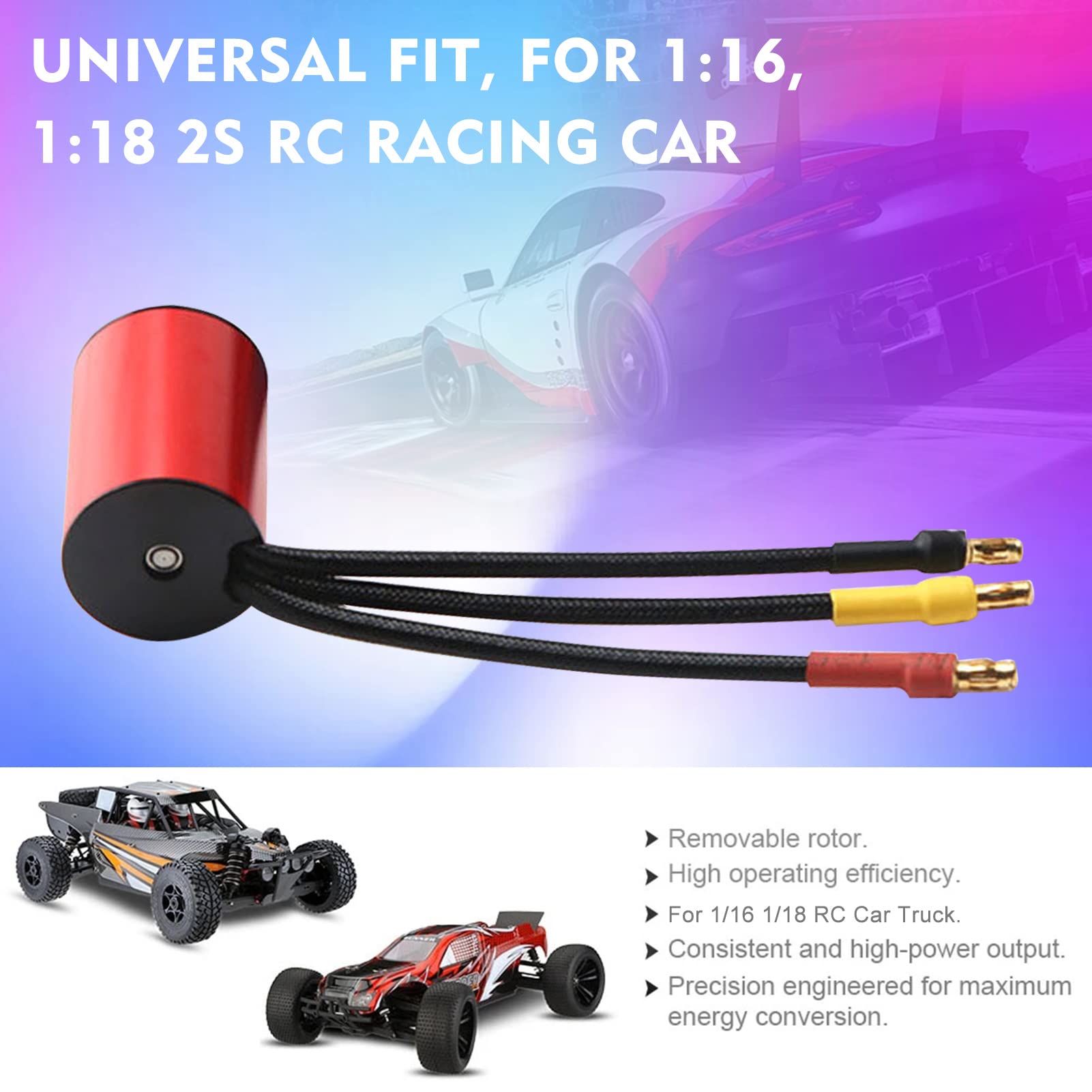 GoolRC S2435 4800KV Motor sin escobillas 4P Sensorless 25A ESC Controlador de velocidad eléctrico para 1/16 1/18 RC Car Truck Motor de coche