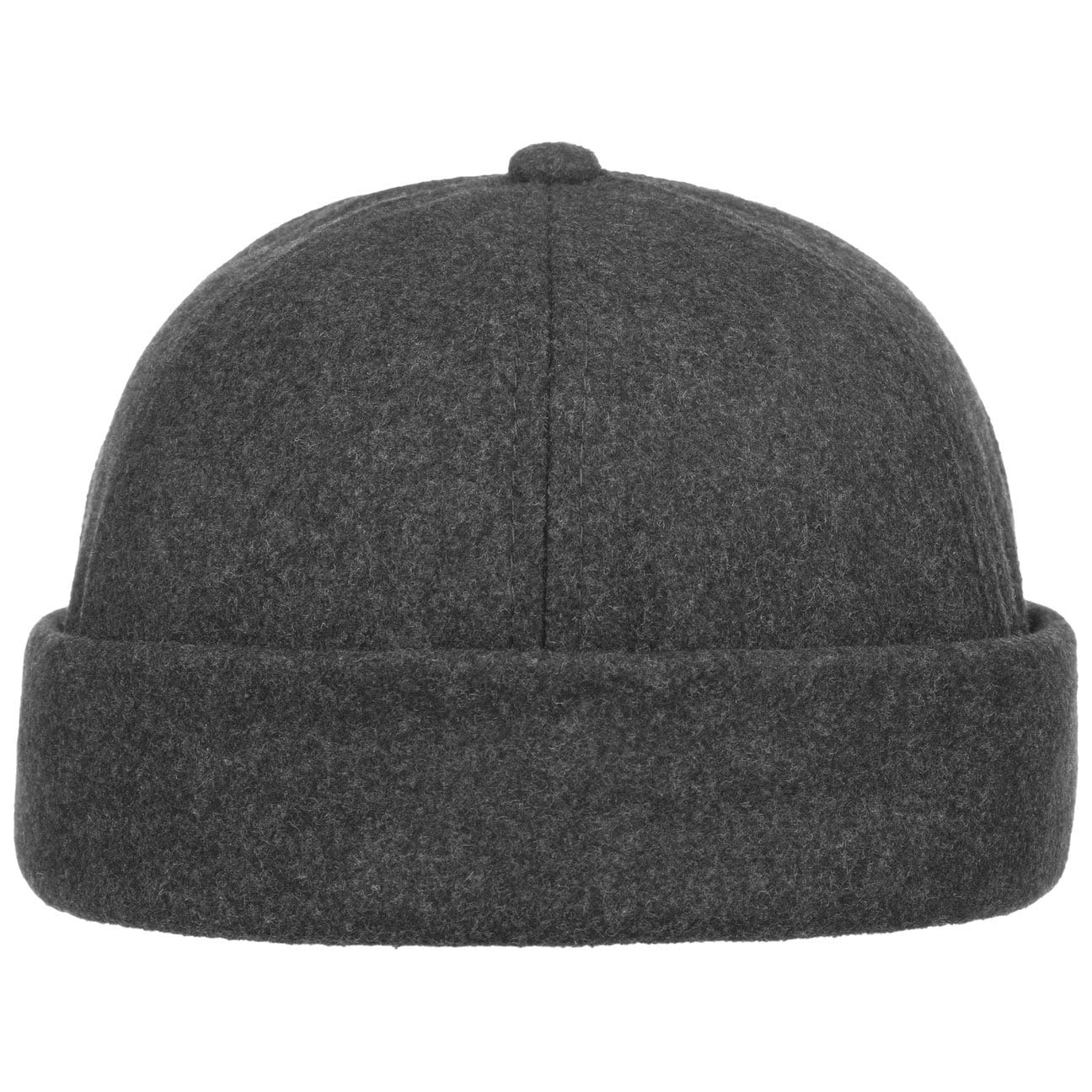 Lipodo Dockercap Knit Cap Wool Blend Fleece Lining Adjustable Men Autumn Winter Anthracite One Size