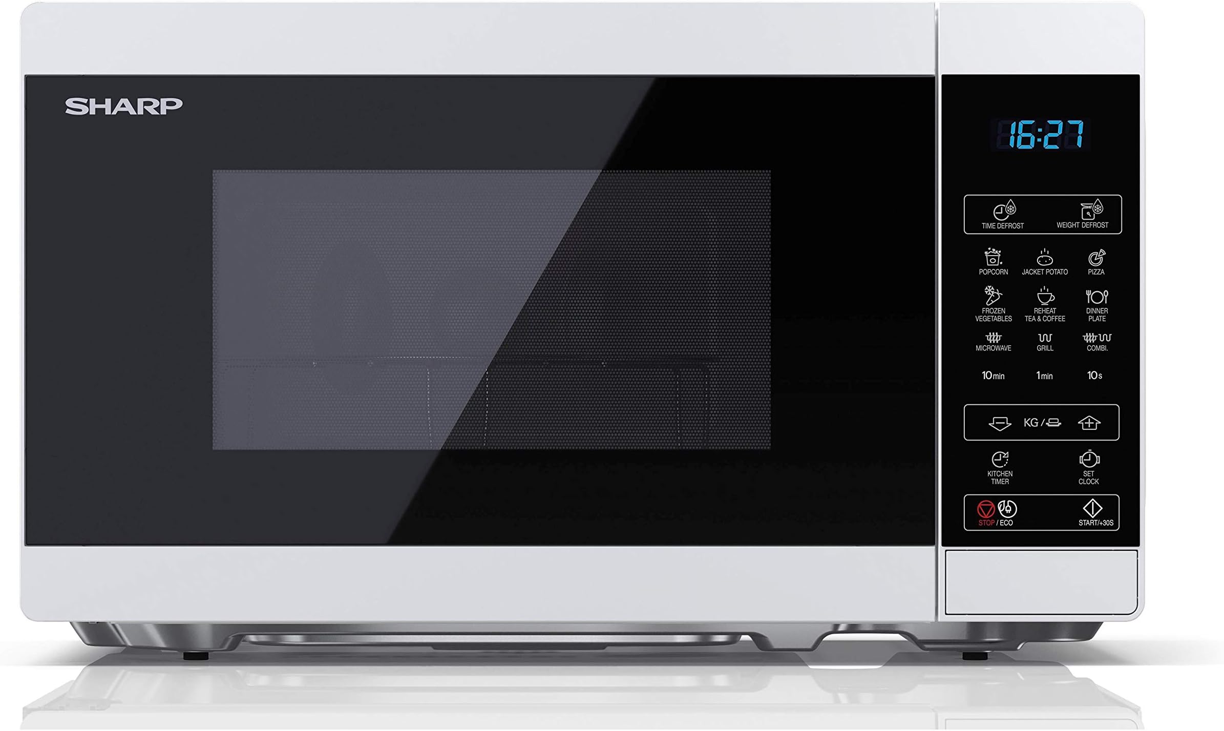 SHARP YCMG02EW microwave Countertop 20 L 800 W Blue, White Amazon