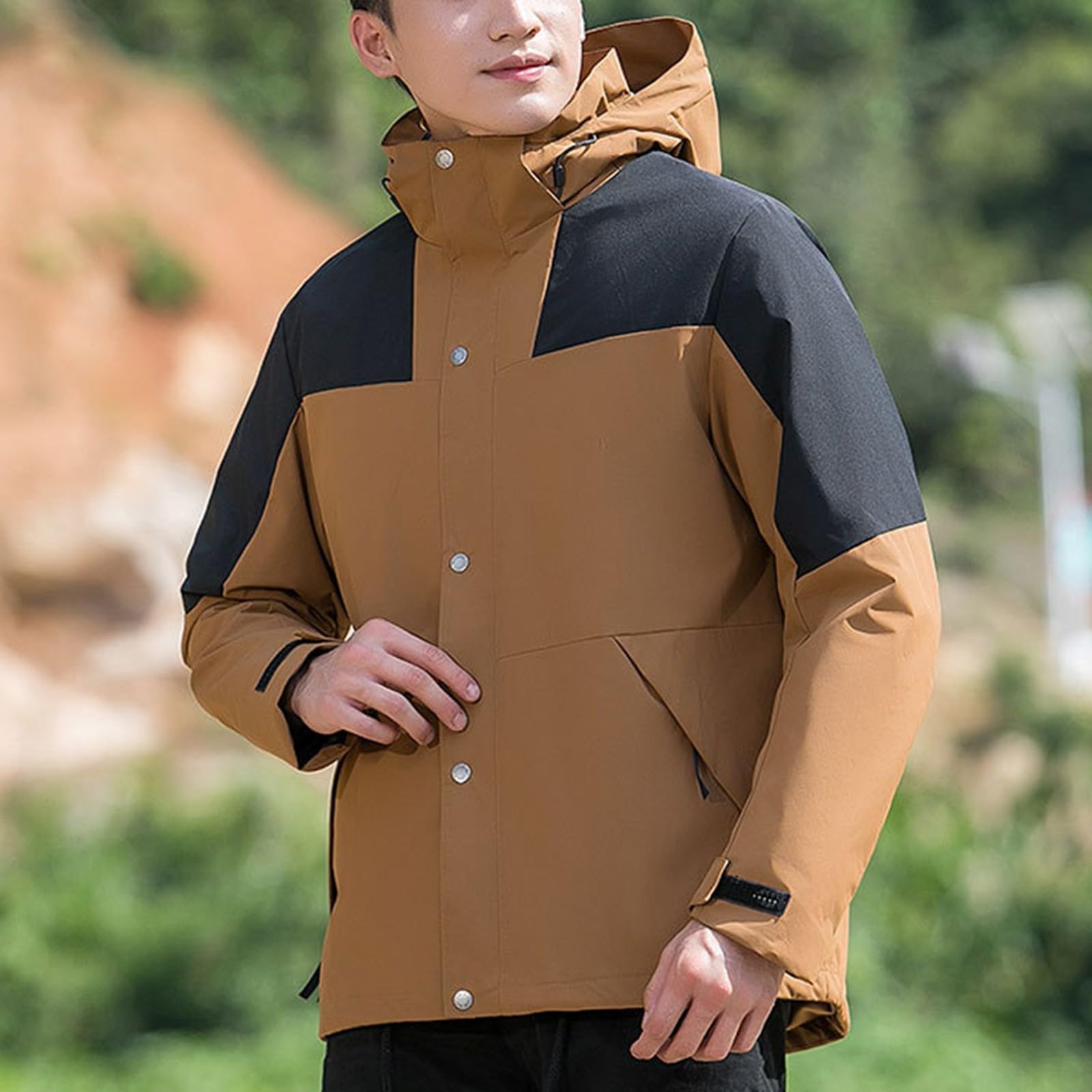 Chubasquero para hombre, resistente al agua, ligera, fina, chaqueta