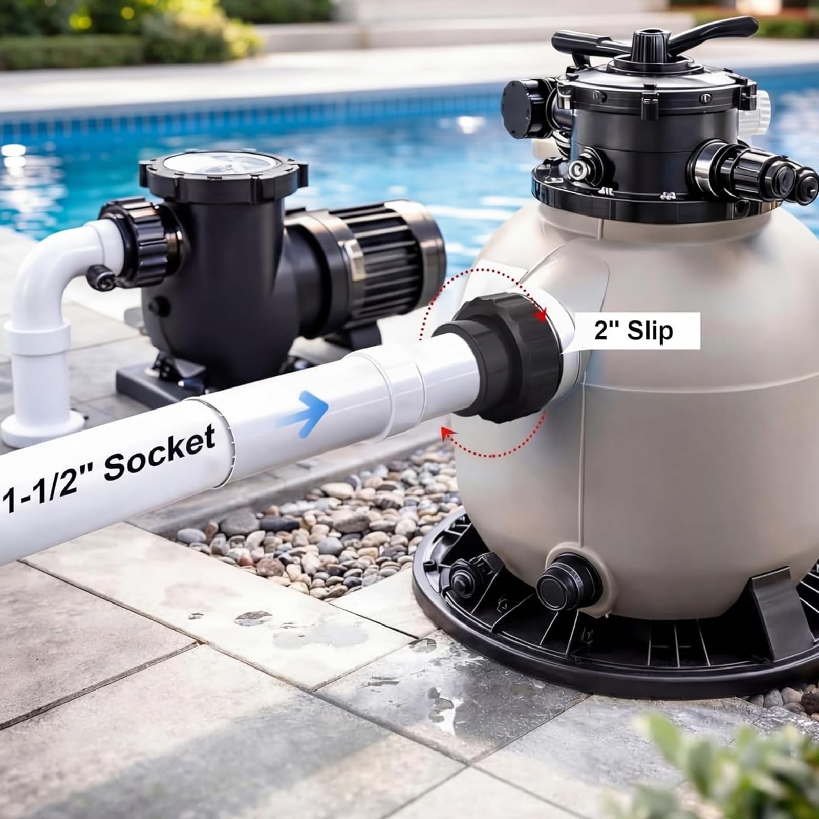 Raccordo filtro pompa piscina design professionale