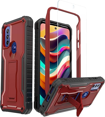 Miniatura 8 de ExoGuard Funda para Moto G Play 2023, funda de goma resistente a prueba de golpes con protector de pantalla para teléfono Motorola G Play 2023,