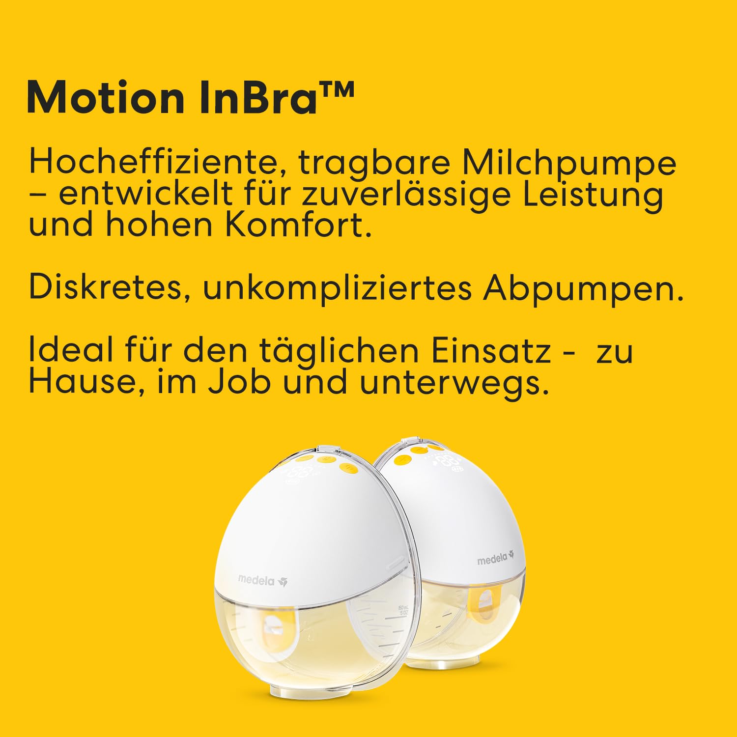 Medela Motion InBra tragbare elektrische Milchpumpe mit Aufbewahrungstasche