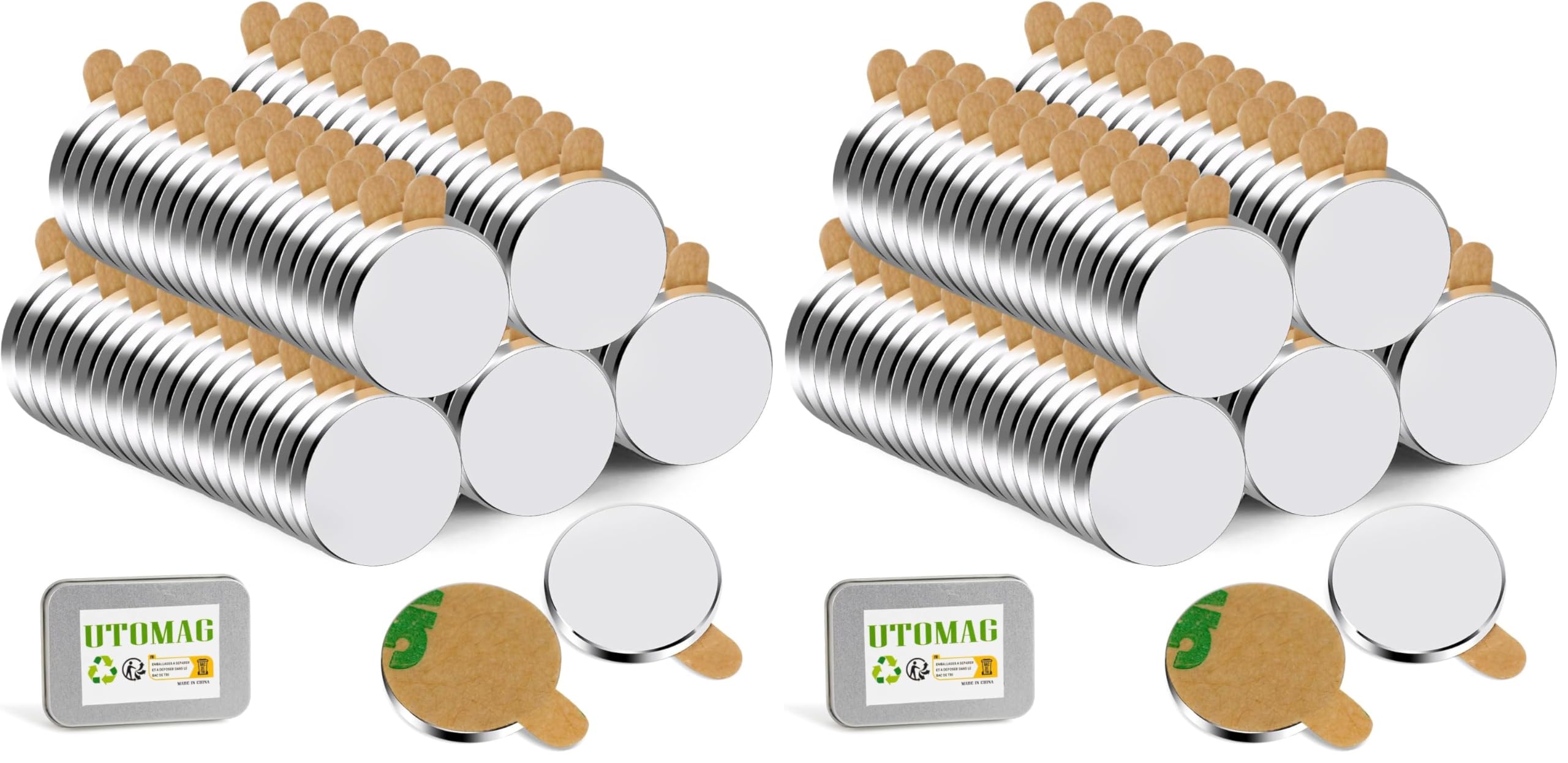 Petits aimants ronds adhésifs 10x1mm pour fixer vos photos sur le frigo sans percer