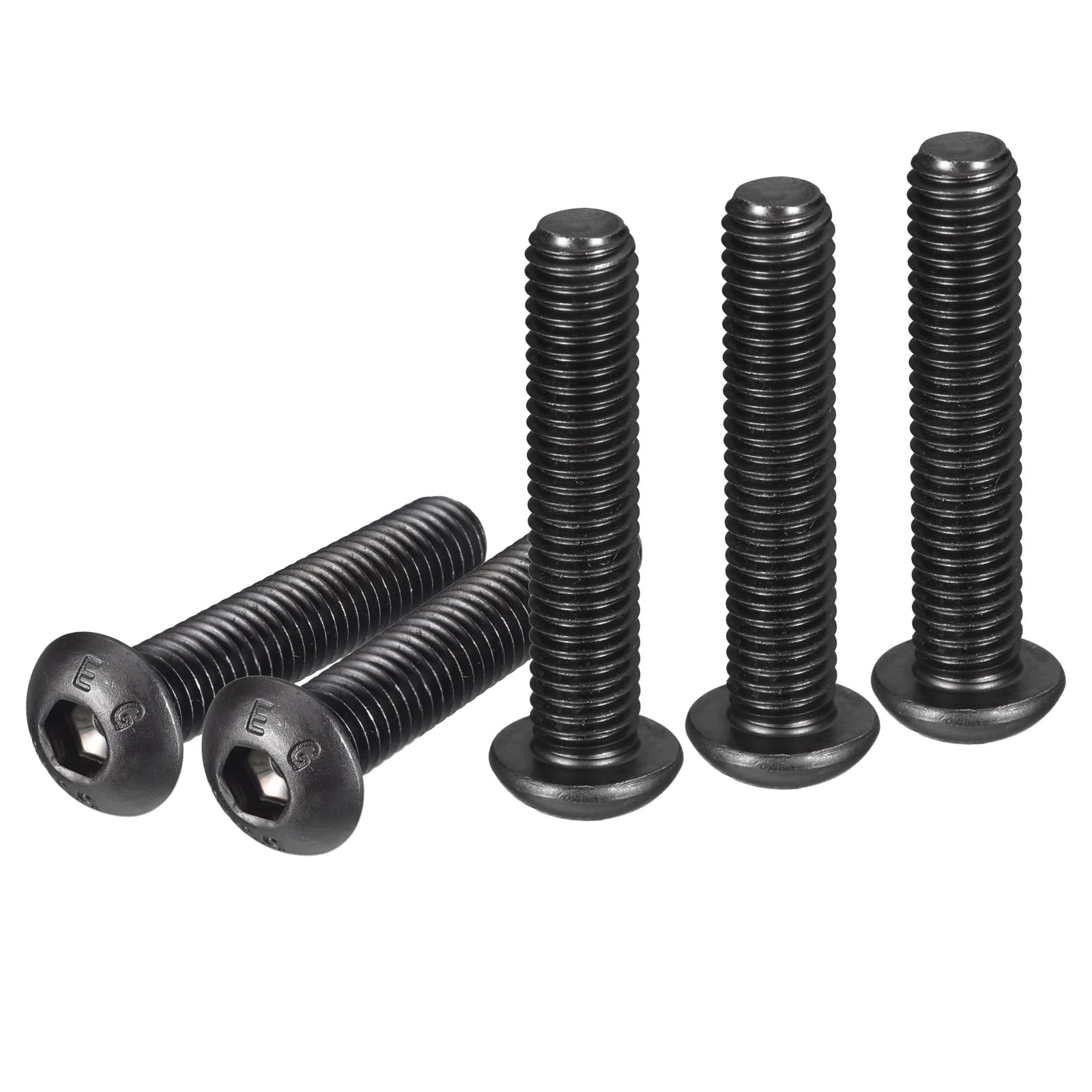 DTGN M8-1.25x40mm Button Head Socket Cap Screws - 20Pack - Good for Machine - Carbon Steel Black Oxide - Hex Drive Full Thread Fasteners