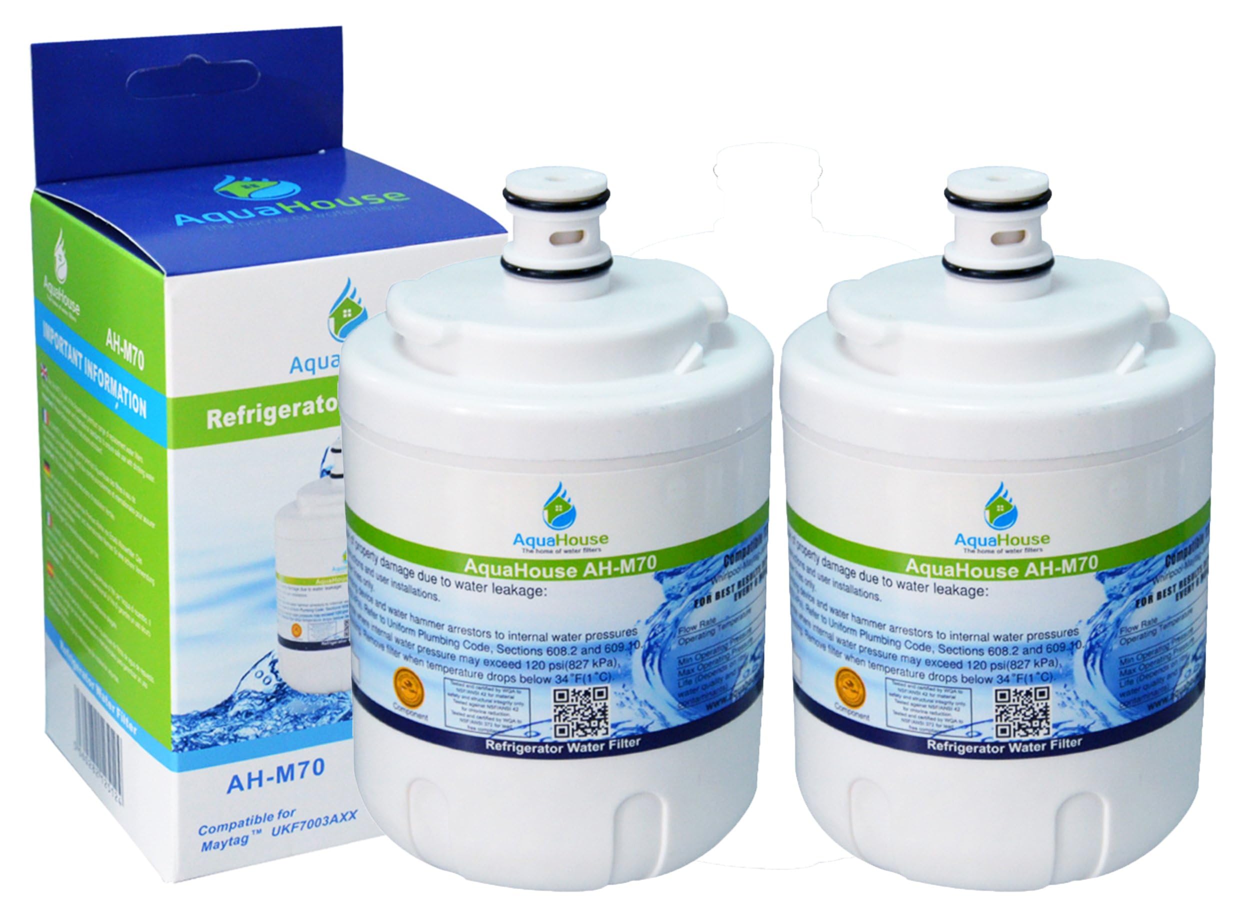 2x Fridge Water filter Compatible with Maytag UKF7003 PuriClean UKF7003AXX
