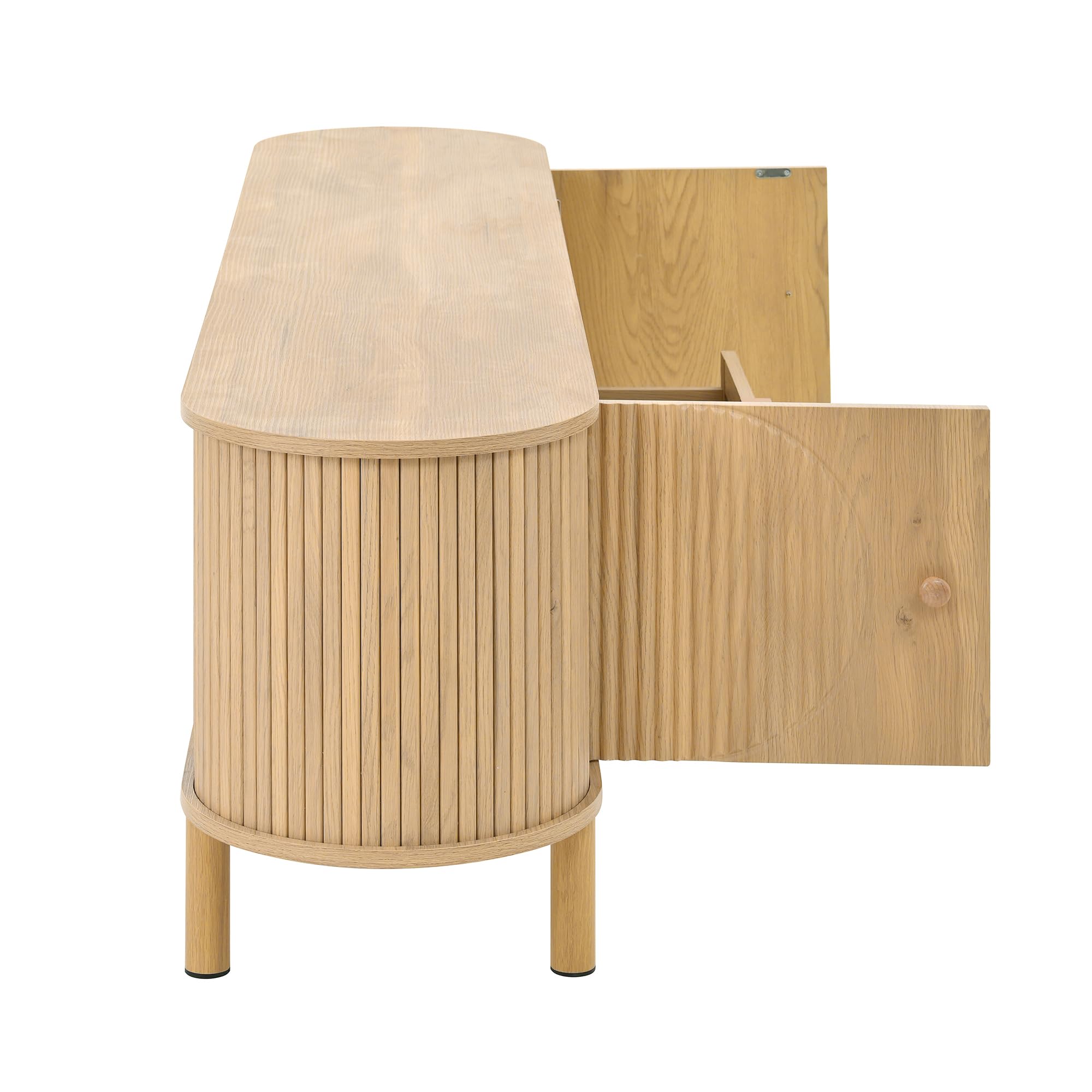Set de muebles de salón Rosebibi con mesa de centro ajustable en altura y mueble para TV – diseño moderno, espacio de almacenamiento, bordes redondeados – armonía perfecta (mesa de centro+mueble para