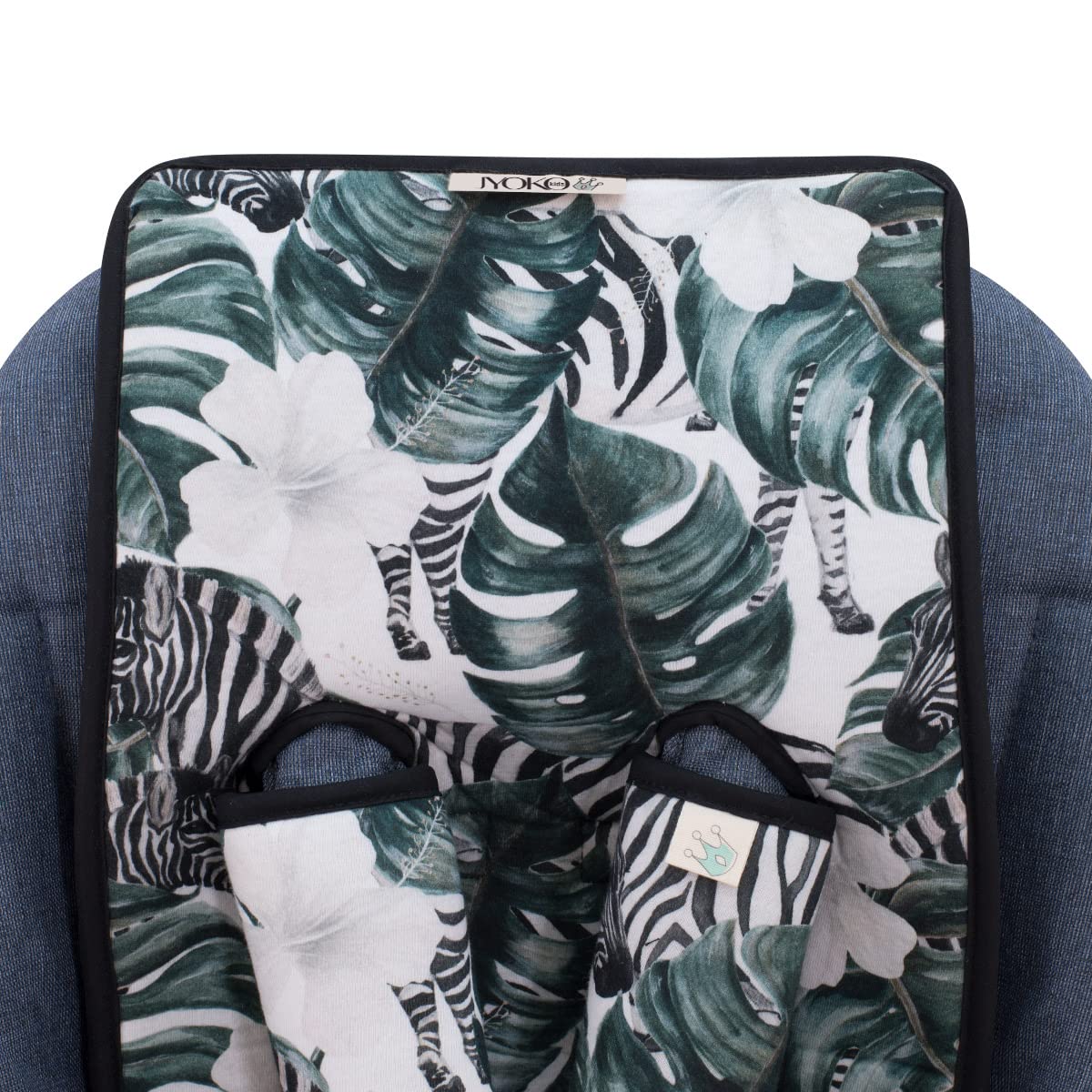JYOKO KIDS Materasso per passeggino gemellare in cotone (Zebra)