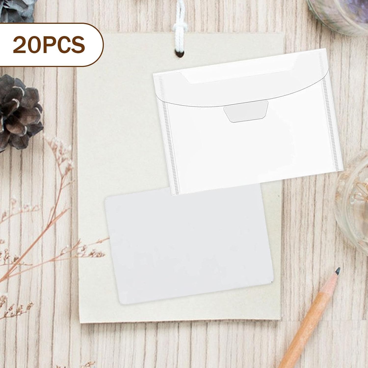 Clear Stamps Storage Panels,Scrapbook Supplies Large Thickness Die Cut Storage Bag Stamp Organizer Set for Craft Card Making, 20pcs