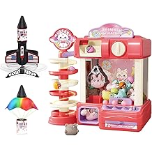 Rocket Launcher for Kids 8-12, Electric Powered Toy Rocket Launcher, Motorized Air Rocket Toys and Claw Machine for Kids, Mini Vending Machine Toys for Girls, Arcade Game Toy for Ages 8-13
