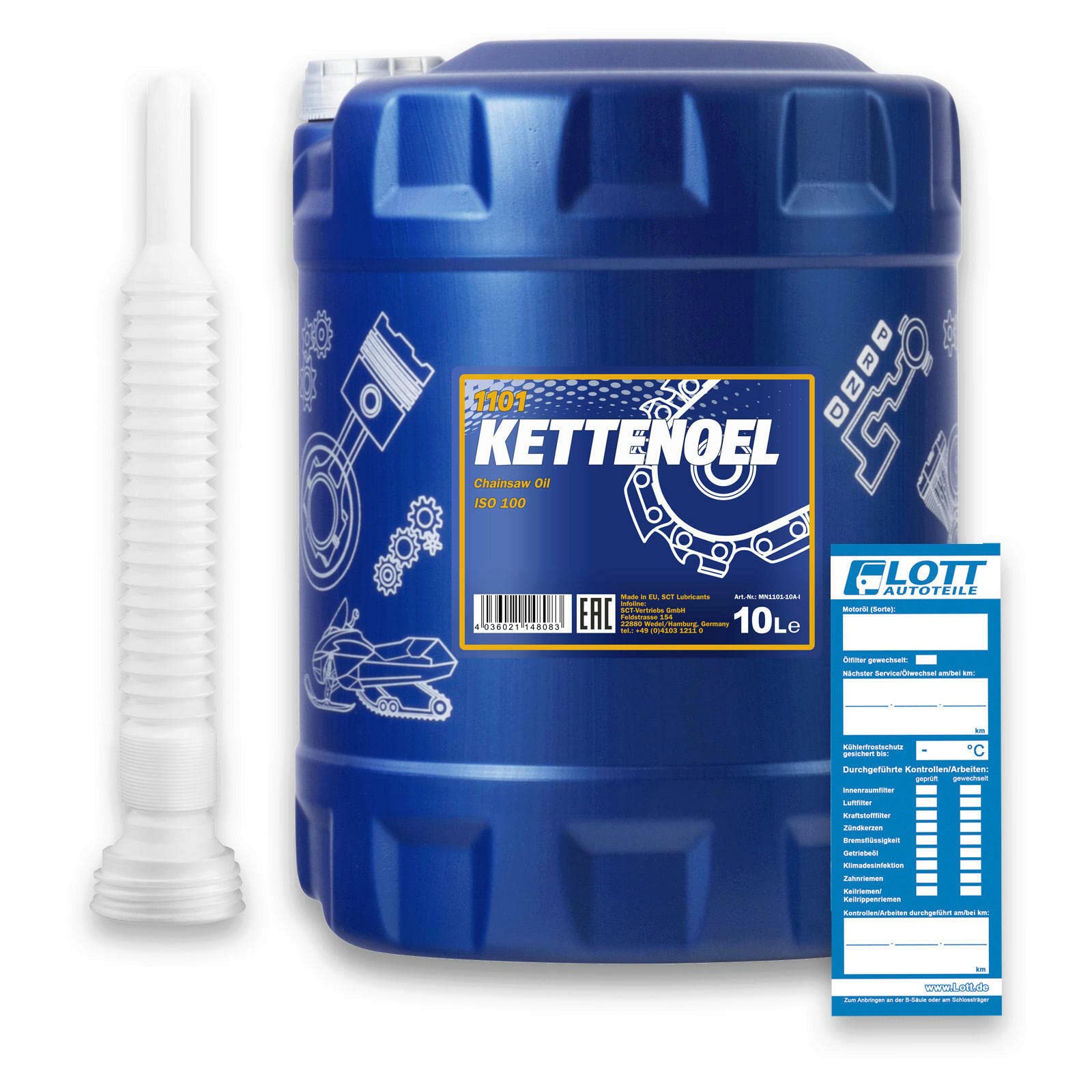10L Mannol Kettenöl Schmieröl + Befüllschlauch