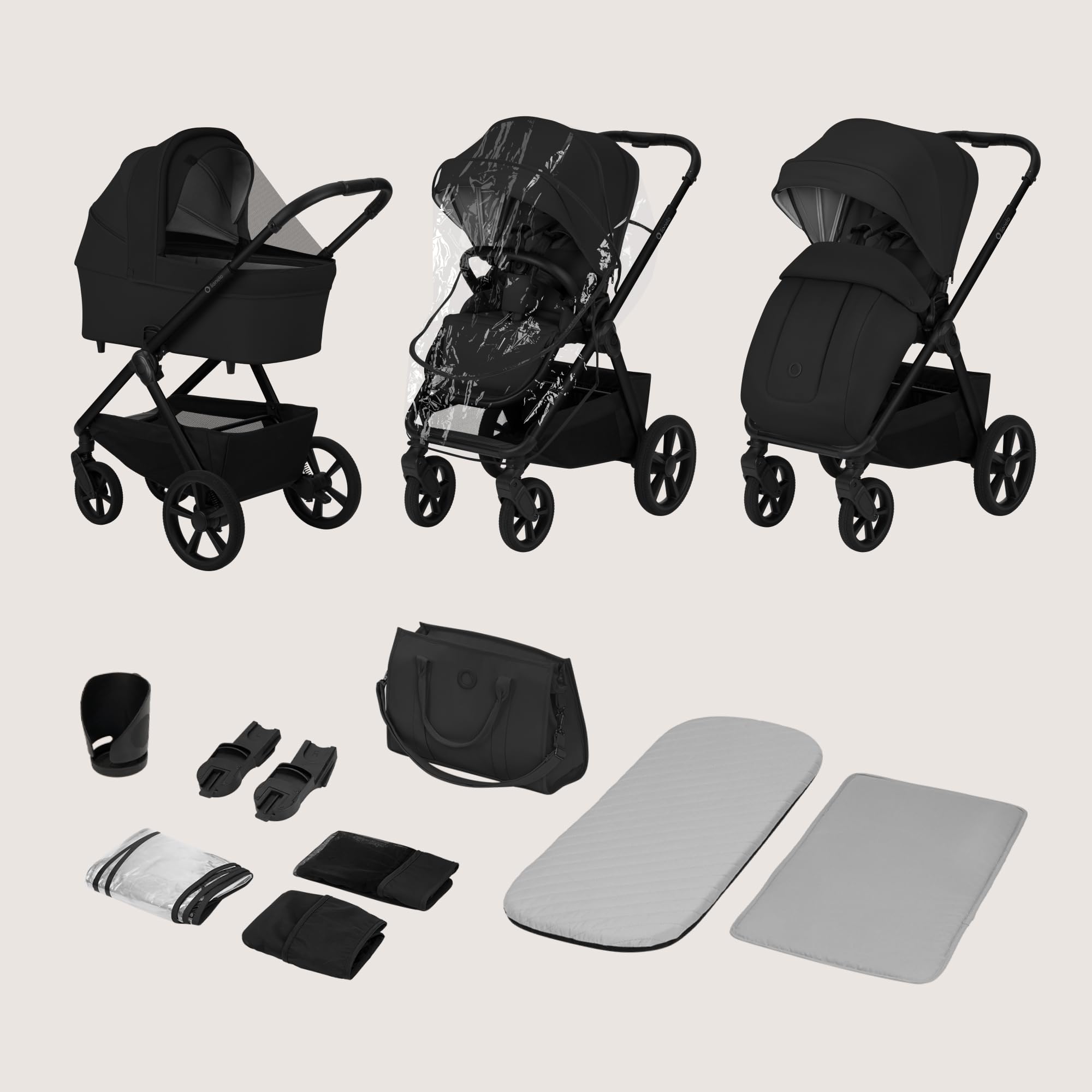 LIONELO Carmine Passeggino 2 in 1 con Navicella per Bambini fino a 22 kg | 0-4 Anni, Seduta Reversibile, Ruote GravelTech, Ammortizzazione, Posizione Distesa, UPF50+, Ventilazione, Fibbia Magnetica