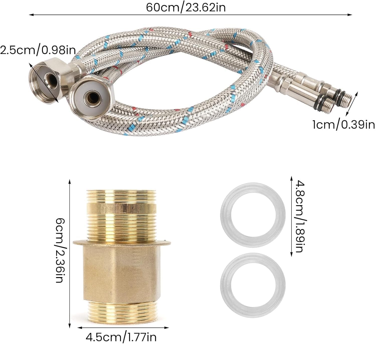 Laiton Robinet de Cuisine Pivotant À 360 ° Argent Chromé | Robinet de Cuisine Eau Froide Et Chaude Mitigeur D'évier De Cuisine Avec Pivotant Pour Cuisine Économie D'eau Silencieuse