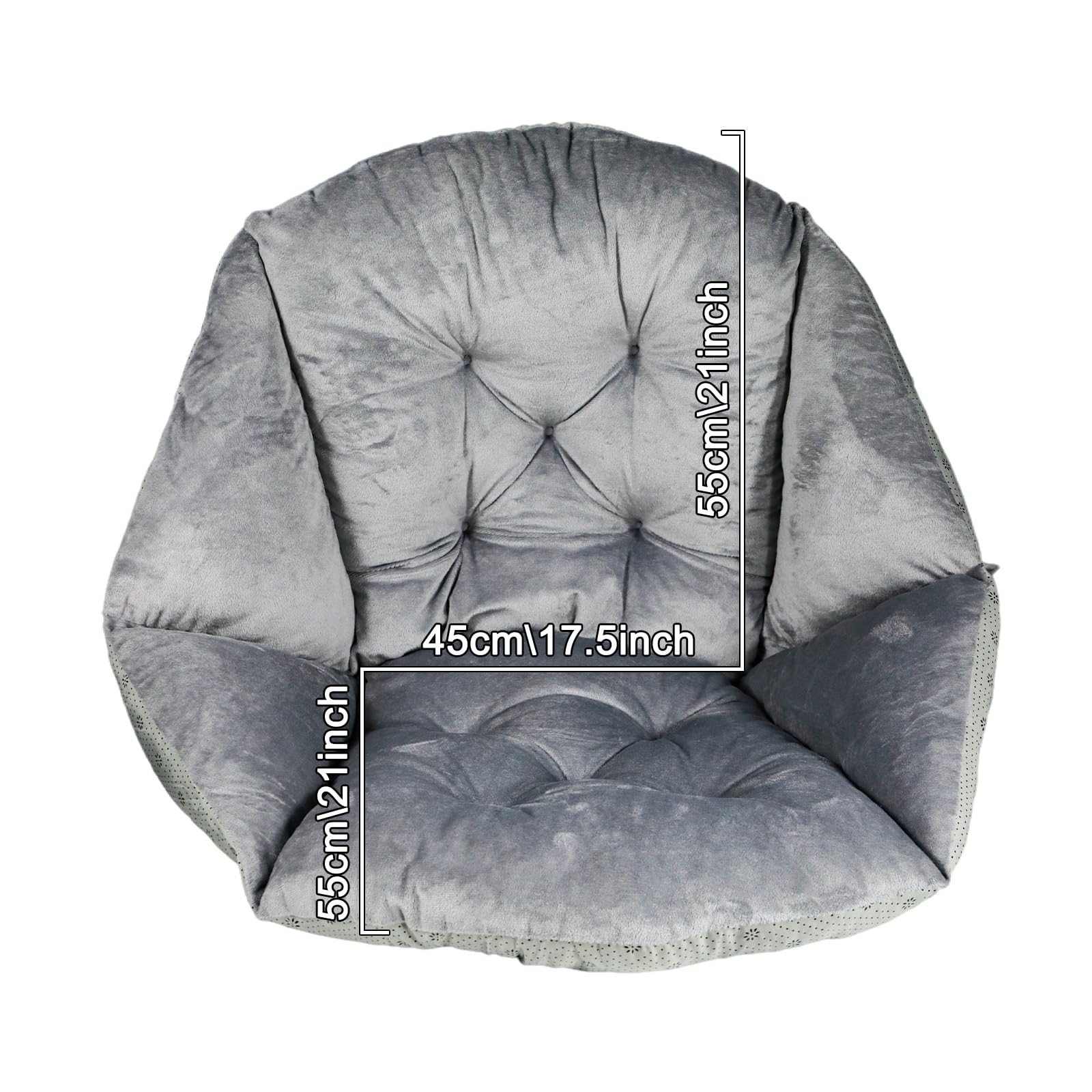 CHAOMIC Cute Chair Cushions for Office Desk Chair,Semi-Enclosed One Seat Cushion Pads for Office Dining Game Outdoor Chair Cushions for Back and Butt(21inch*17inch)