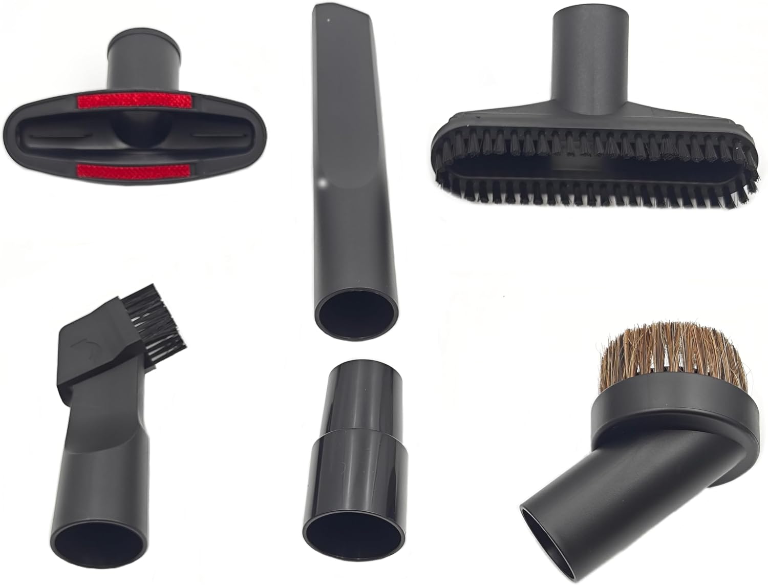 TITISKIN 32mm (1-1/4 inch) &35mm (1-3/8 inch) Vacuum Attachments-Vacuum Cleaner Accessories Brush Kit Fits Vacuum Cleaner (6pcs)