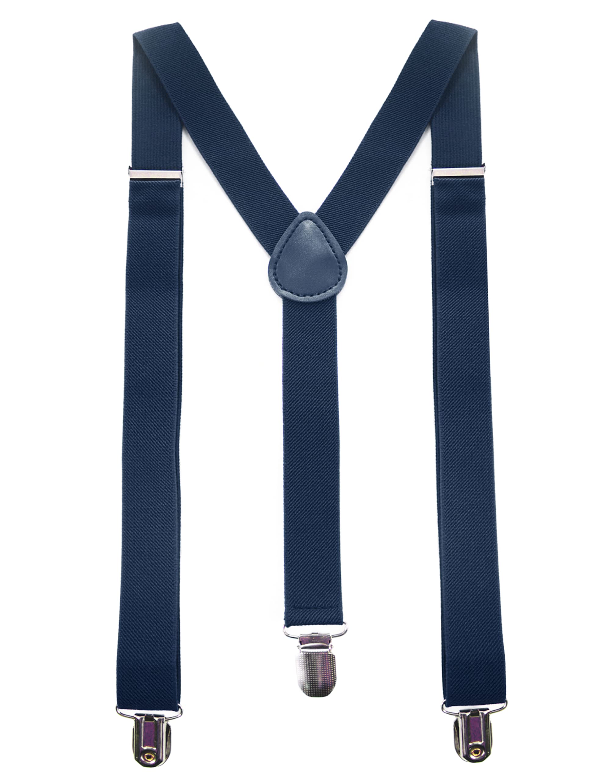 JEMYGINSSolid Color Mens Suspender with 3 Strong Clips Adjustable BracesOEKO-TEX STANDARD 100