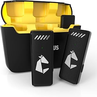 Ampulla Wireless Lavalier Microphones for iPhone iPad Android with Charging Case, Professional Wireless Lapel Mic for TikTok YouTube Live Stream Vlog Video Recording