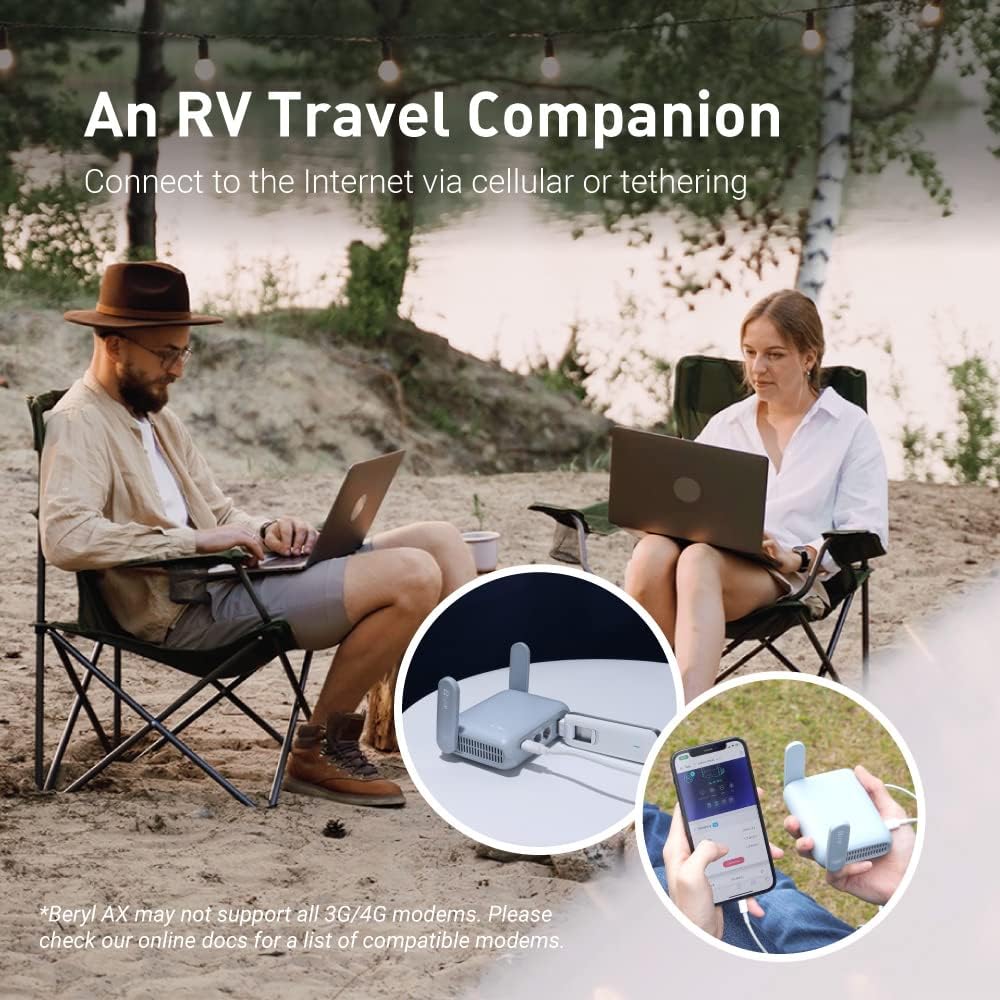 GL.iNet GL-MT3000 (Beryl AX) Pocket-Sized Wi-Fi 6 Wireless Travel Gigabit Router – OpenVPN, Wireguard, Connect Public Hotel Wi-Fi, Repeater, Extender, Cybersecurity, Tethering, RV GL.iNet GL-MT3000 (Beryl AX) Pocket-Sized Wi-Fi 6 Wireless Travel Gigabit Router – OpenVPN, Wireguard, Connect Public Hotel Wi-Fi, Repeater, Extender, Cybersecurity, Tethering, RV