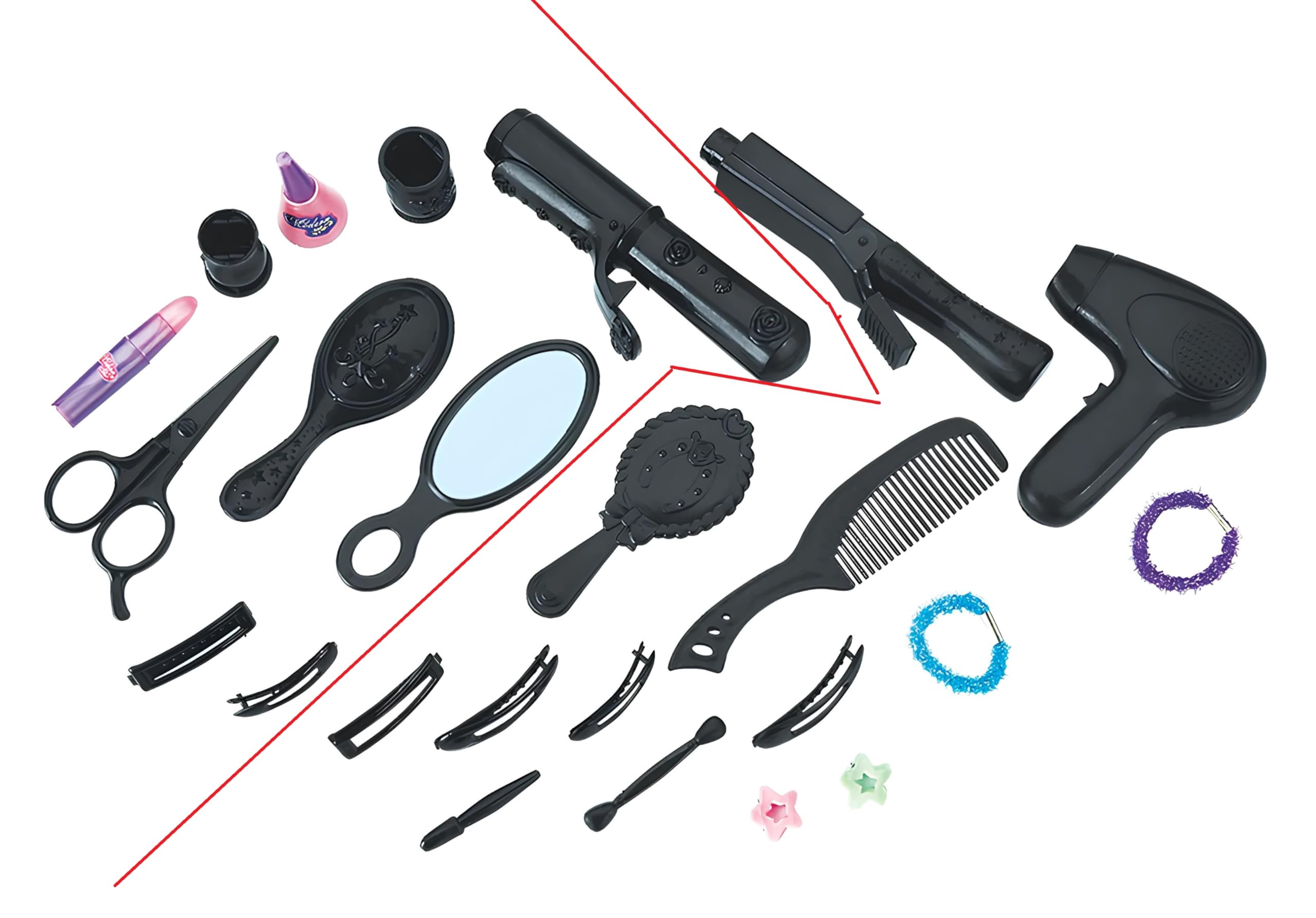 Testa Bambola da Truccare e Pettinare con Accessori Fashion Busto Parrucchiera Estetista Giocattolo Hair Style Capelli Principessa Salone di Bellezza Set Make Up Giocattolo Testa da Acconciare (b)