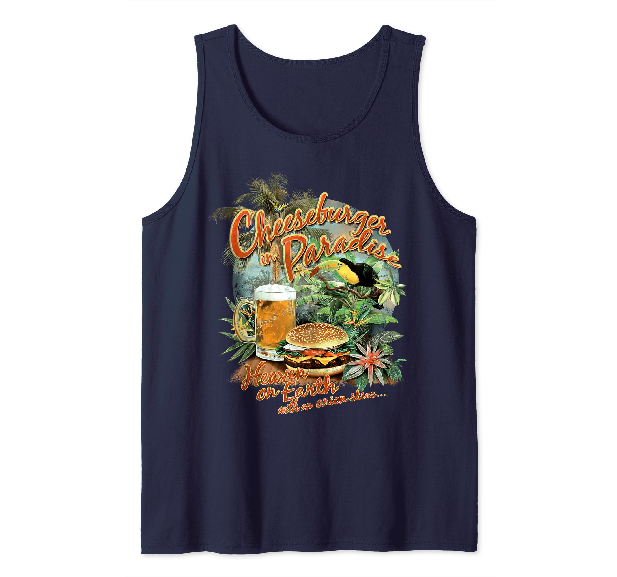 Cheeseburger in Paradise-Heaven on Earth Tank Top