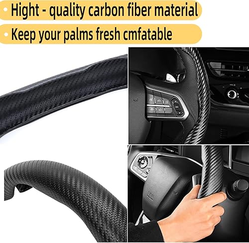 Miniatura 9 de Mtverver Funda para volante, funda de volante de grano de madera para hombres y mujeres, ajuste universal para el 99% del volante de automóvil,