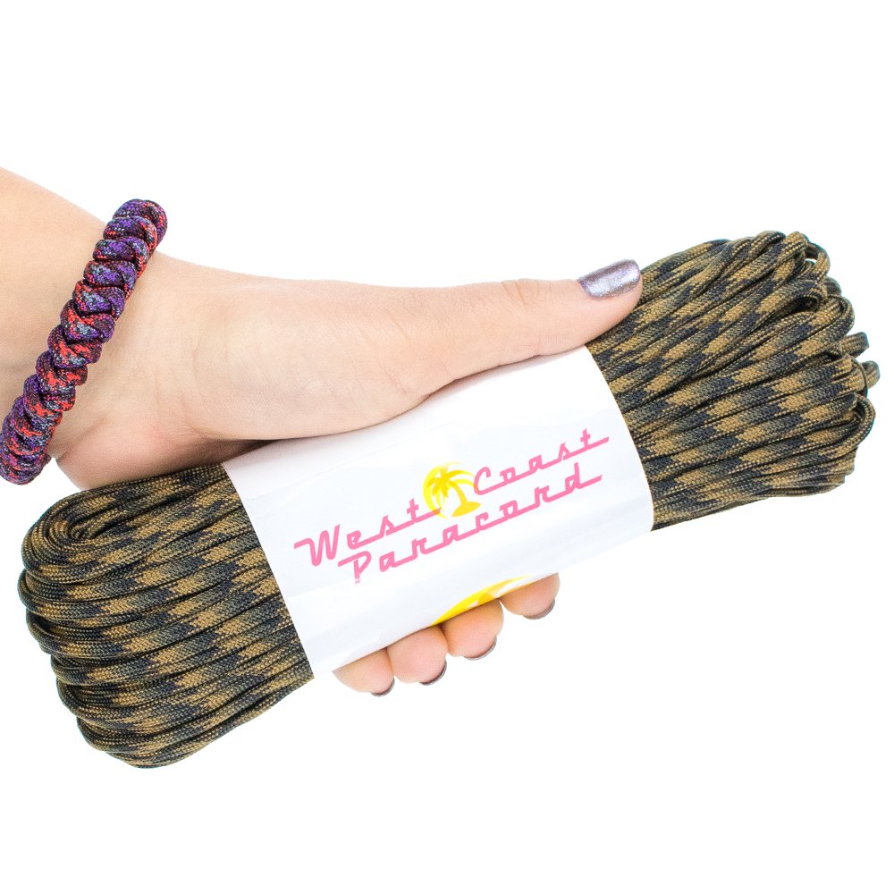 7-Strand 550lb Break Strength-Guaranteed US Made Type III Cord - Over 30 Colors to Choose from - Available in 10, 25, 50, 100, 1000 ft 50 Feet camo