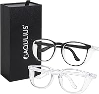 Vista 5 de Aqulius 2 Pack Stylish Safety Glasses Goggles, Scratch Resistant, Safety Glasses for Women, Blue Light, Glasses for Nurses