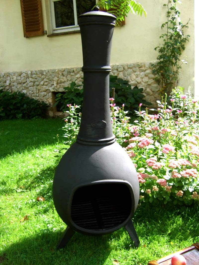 Antikas - Terrassenofen aus Eisen, Terrassen Ofen angenehme Wärmestrahlung, Etera 110 cm