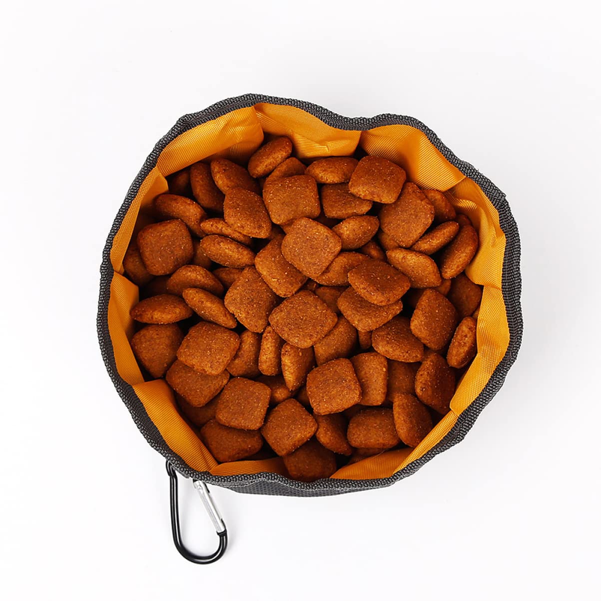 GRIRIW 2 Pcs Dog Bowl Portable Water Bowl 2 Sizes Foldable Nylon Food-Grade Random Color