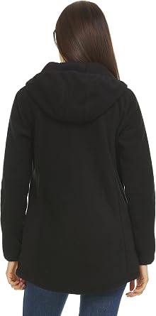 Swiss Alps Womens Lightweight Full-Zip Polar Soft Fleece Jacket Long-Sleeve Outdoor Coat with Pockets for Fall Winter