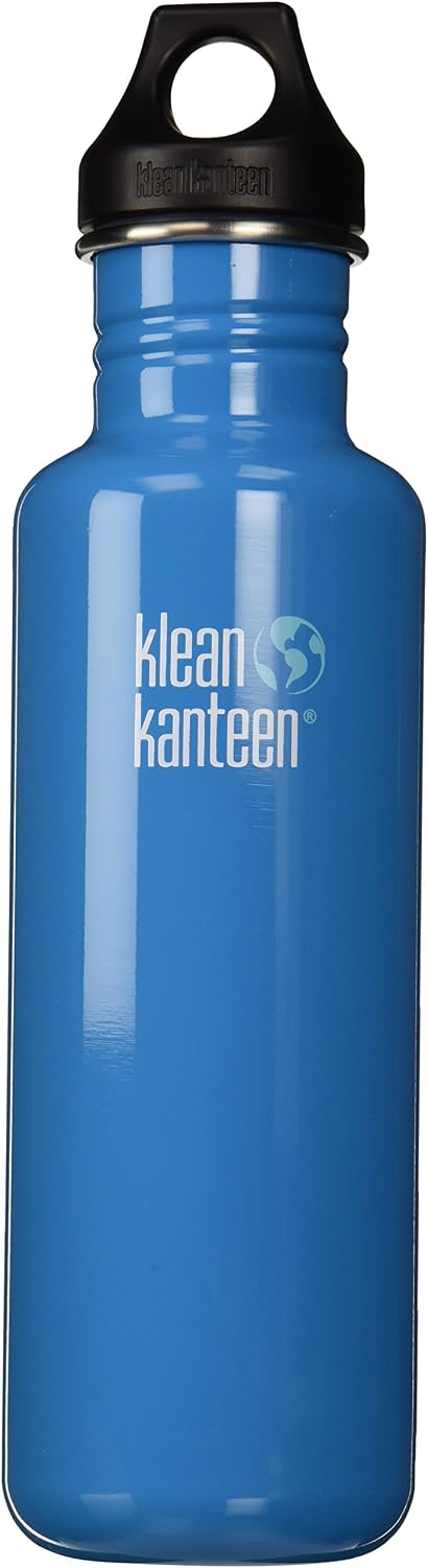 Klean Kanteen Classic Single Wall Stainless Steel Water Bottle with Leak Proof Loop Cap