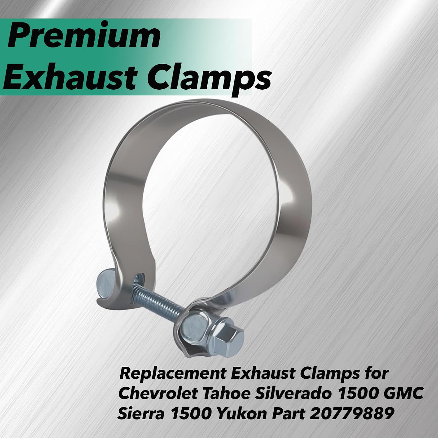 Exhaust Clamp for GMC Sierra Yukon XL 2008-2024 Chevrolet Avalanche Silverado Suburban Tahoe 2009-2023 Exhaust Muffler Clamps,Replaceable Part No. 20779889