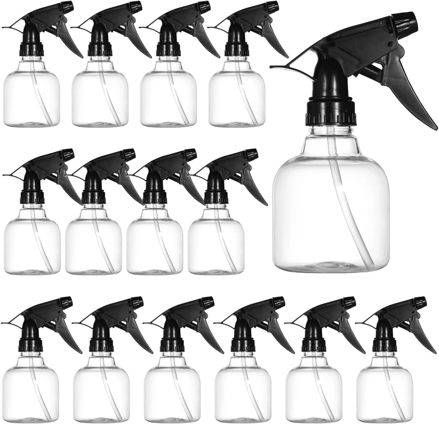 24 Pcs 8 oz Small Sprayers, Plastic Spray Bottles, Refillable Spray Bottle with Adjustable Nozzles, Leak-Proof Storage Bottles for Cleaning, Gardening, Hair Care
