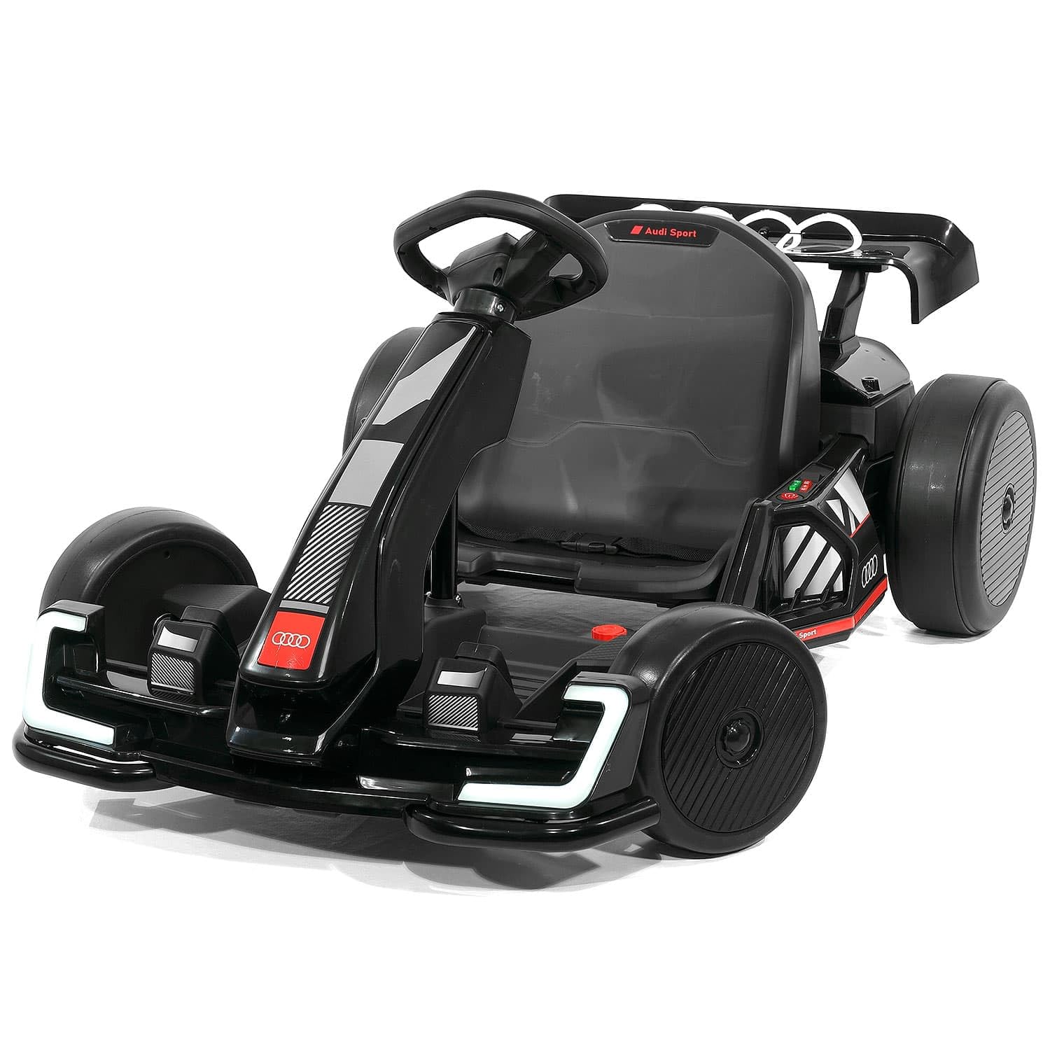 Audi Sport 24V Big Kids Drifting Ride-On Go Kart (Black)
