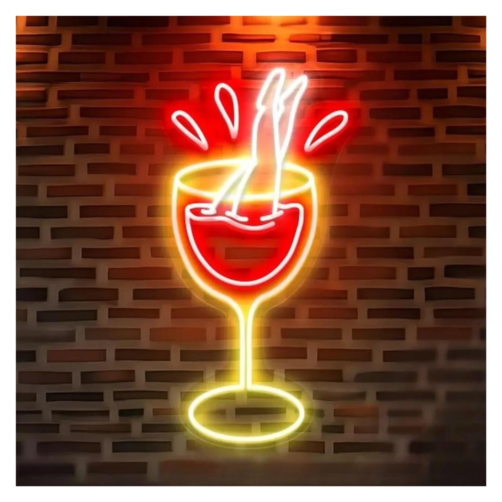 SHOUXI Sign Lamp Wine Neon Sign Cocktail Light Dimmable USB Powered for Bar Pub Restaurant Party Birthday Home Wall Decor(A,50x25cm)