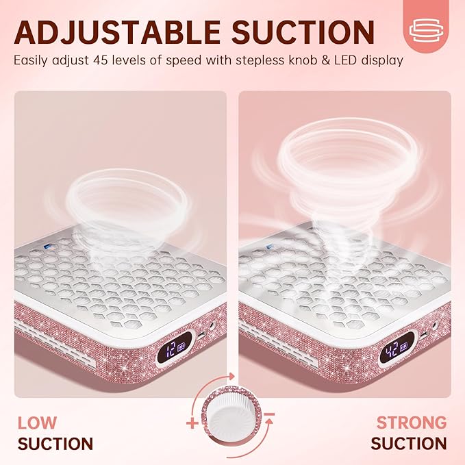 Colector de Polvo para Uñas Recargable, Aspiradora de Uñas miniatura 7