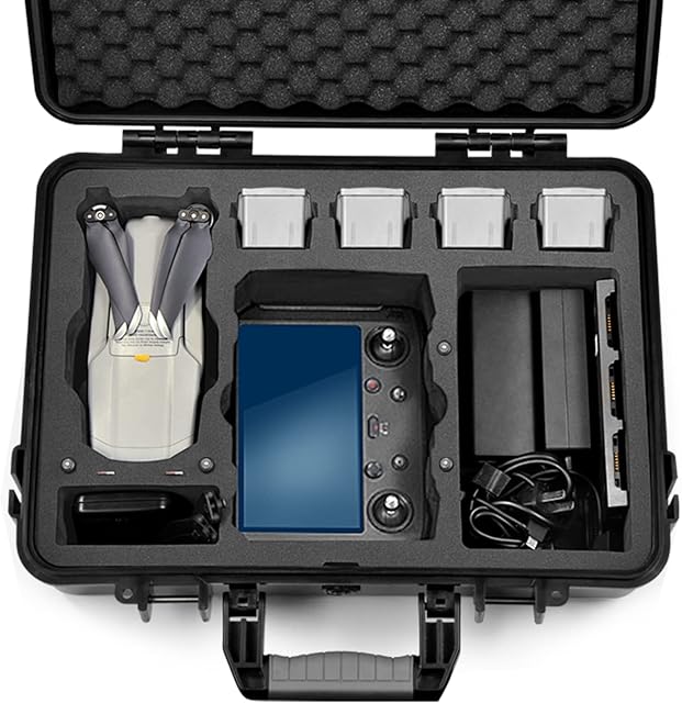 Lekufee Waterproof Hard Case Compatible with DJI Air 2S Drone / DJI Mavic Air 2 Combo / DJI Smart Controller / DJI RC Pro / DJI RC N1 and DJI Air 2S Drone Accessories (Black Case Only)