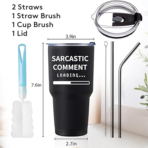 Miniatura 3 de JEAREY Sarcastic Comment - Idea divertida para amigos, compañeros de trabajo, papá, padre, hombres, compañeros de clase, vaso de viaje aislado de