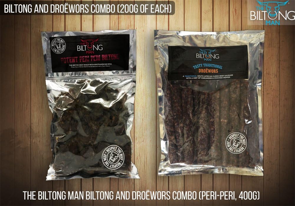 The Biltong Man Biltong and Droëwors Combo (Potent Peri-Peri, 400g)