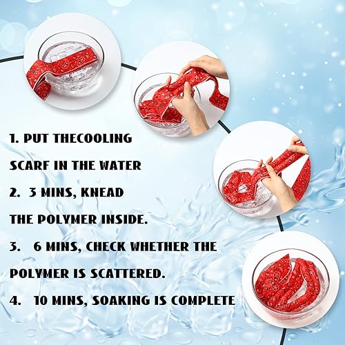 Miniatura 3 de 6 unidades de enfriamiento para el cuello, bufanda de enfriamiento para el cuello, bandana de enfriamiento para mujeres y hombres, clima caliente,