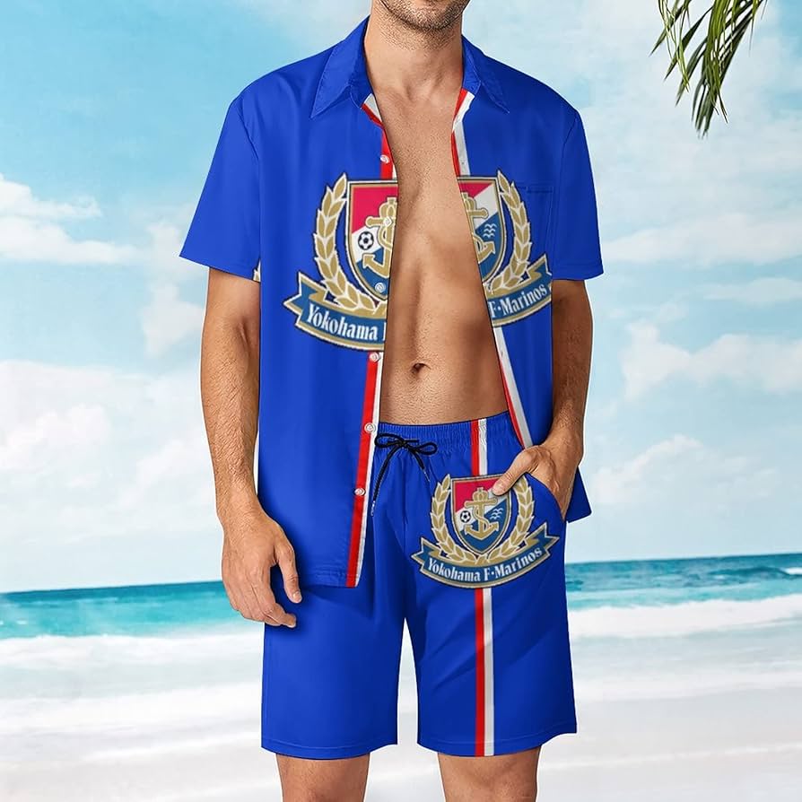 横浜Fマリノス　トレーニングウェア　半袖　上下セット　【新品】 Amazon.co.jp: 横浜F-マリノス Tシャツ メンズ 上下セット 半袖